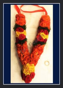 Orange Button Rose Garland(OB-P01)