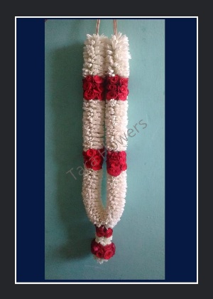 Red Button Rose and Lilly Garland(RBL-P04)