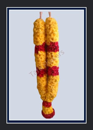 Sevvanthi/Half Marigold And Button Rose Garland(SYB-P01)
