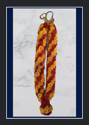 Red and Yellow Button Rose Garland(RYB-P05)