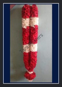 Red Button Roses and Lilly Garland(RBL-P06)