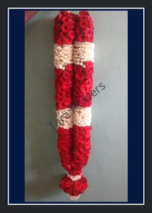 Red Button Roses and Lilly Garland(RBL-P06)