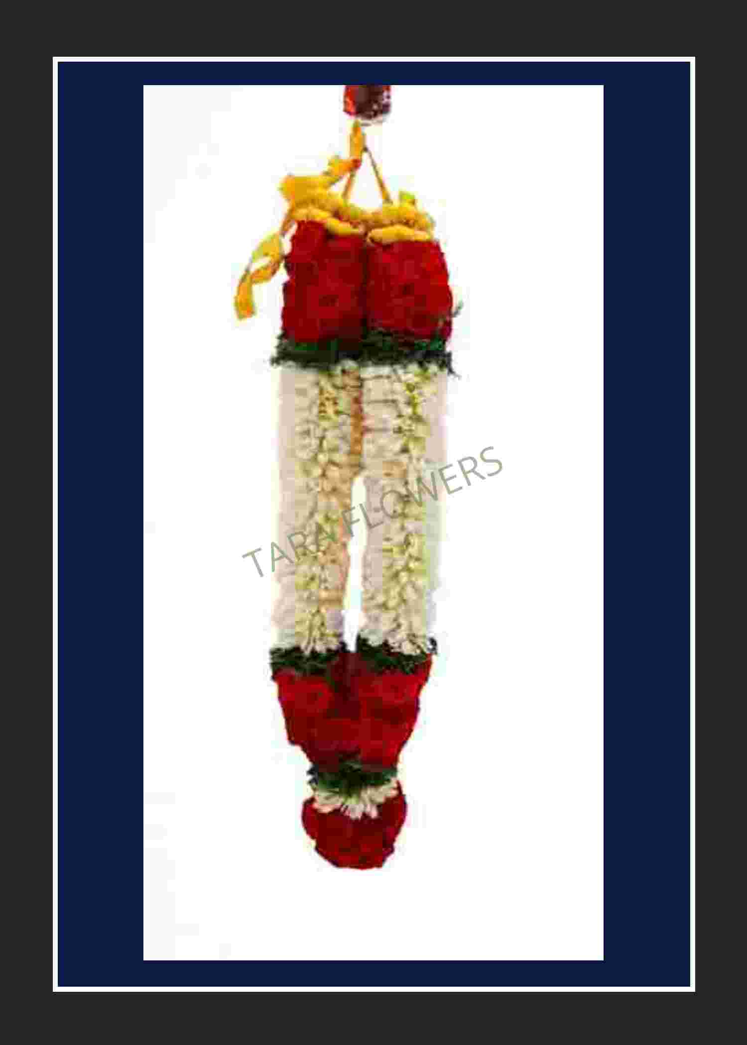 Red Button Roses and Lilly Garland(RBL-P07)