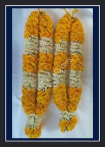 Yellow Button Rose and Lilly Garland(YBL-P01)