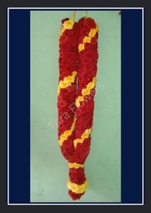 Red and Yellow Button Rose Garland(RYB-P03)