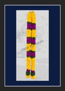 Vadamalli & Yellow Button Rose Temple Garland(TG-VBR103)
