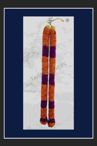 Vadamalli & Orange Button Rose Temple Garland(TG-VBR102)